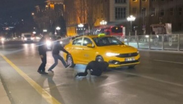 Ankara’da bir grup, taksi şoförlerini darbetti