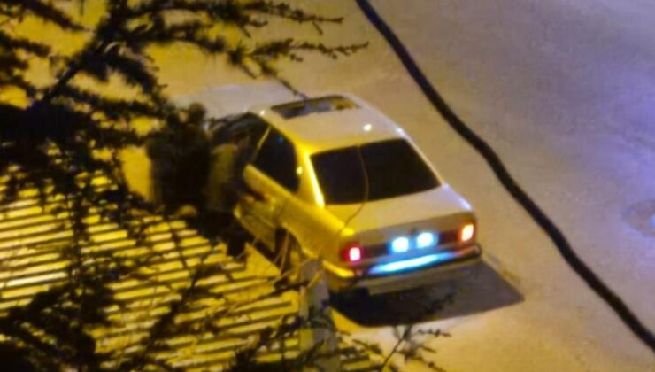 Ankara’da drift yapan sürücü kendisini uyaran vatandaşlara tehditler savurdu