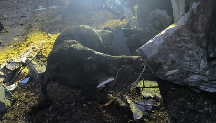 Ankara’da hayvan yüklü tır devrildi: 1 ölü