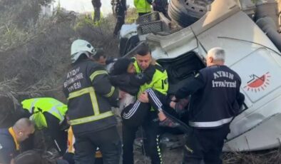 Aydın’da kız çocuğu kendisini kurtaran polise sımsıkı sarıldı