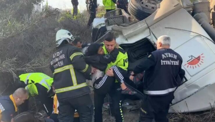 Aydın’da kız çocuğu kendisini kurtaran polise sımsıkı sarıldı