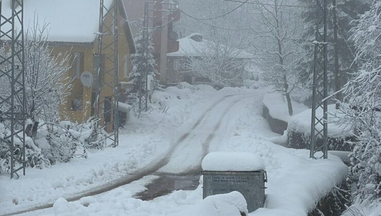 Bartın’ın yüksek kesimlerinde kar yağışı etkisini artırdı