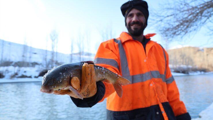 Bayburt’ta Eskimo usülü balık avı