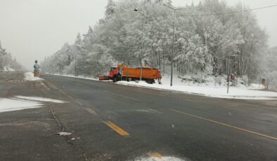 Bolu Dağı’nda kar yağışı