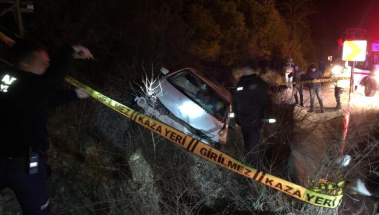 Burdur’da şarampole uçan otomobil sürücüsü öldü