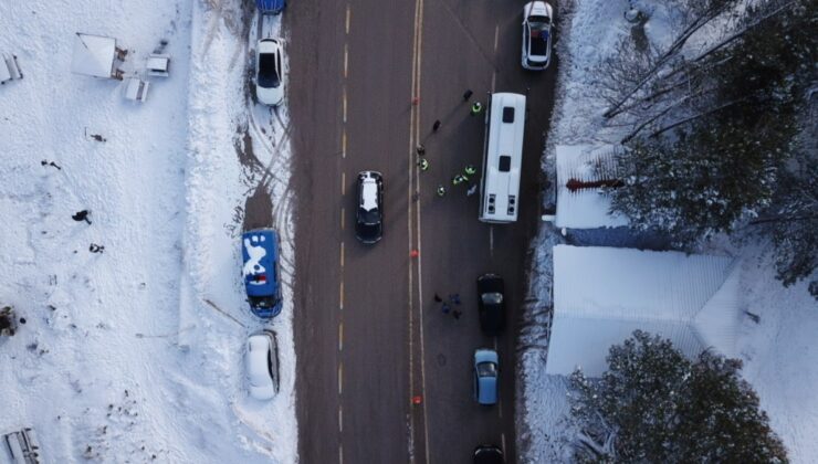 Bursa’da beyaz cennet Uludağ’ın eşsiz manzarası