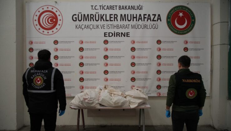 Edirne’de 2025’in ilk ayında 1 ton 177 kilo uyuşturucu yakalandı