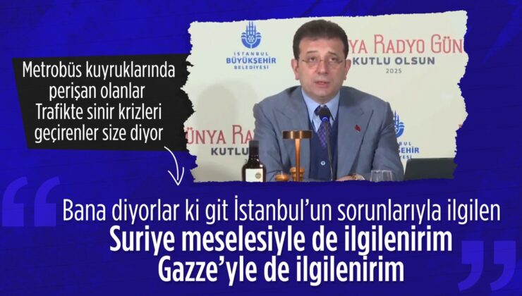 Ekrem İmamoğlu: İBB Başkanı Filistin’le de Suriye ile de AB ile de ilgilenmeli