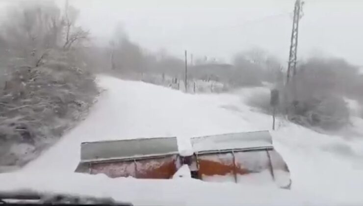 Elazığ’da kar yağışı sürüyor