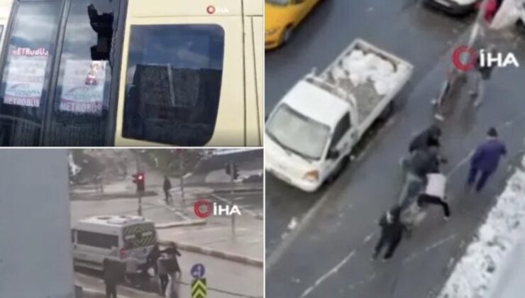 Esenyurt’ta kar topu eğlencesi kötü bitti: Kameralara yansıdı