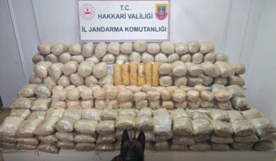Hakkari’de durdurulan tırda 175,5 kilogram uyuşturucu ele geçirildi