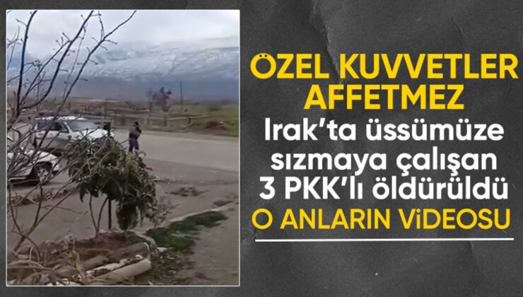 Irak’ta üs bölgesine sızmaya çalışan teröristlerin imha anları