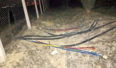 Isparta’da hırsızlar çaldıkları 1 milyon liralık bakır kablo ile suçüstü yakalandı