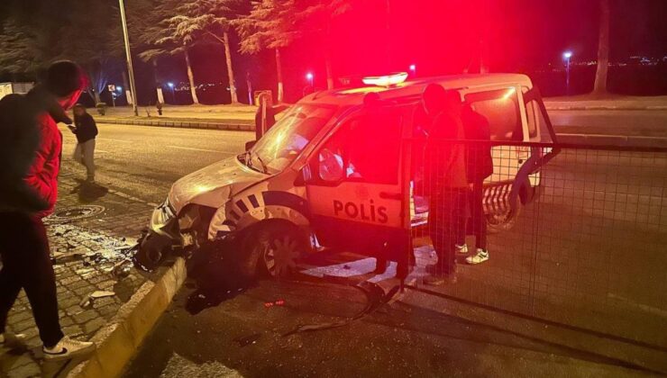 Isparta’da ihbara giden polis memuru kaza yaptı