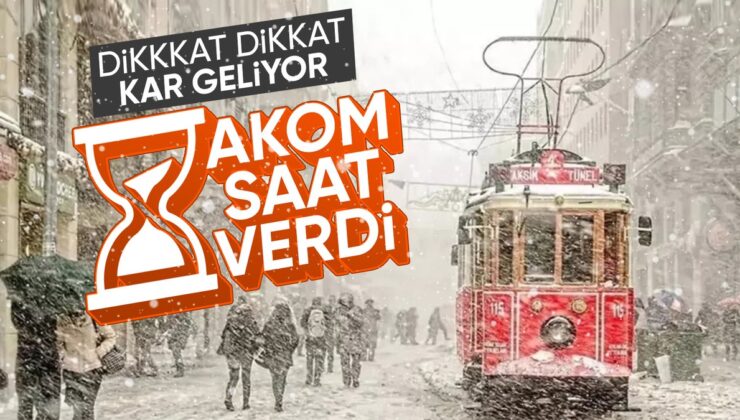 İstanbul’a kar yeniden geliyor: AKOM saat verdi