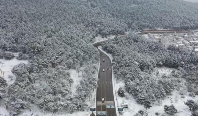 İstanbul’da Aydos Ormanı beyaza büründü