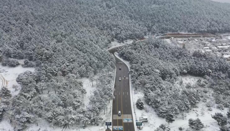 İstanbul’da Aydos Ormanı beyaza büründü