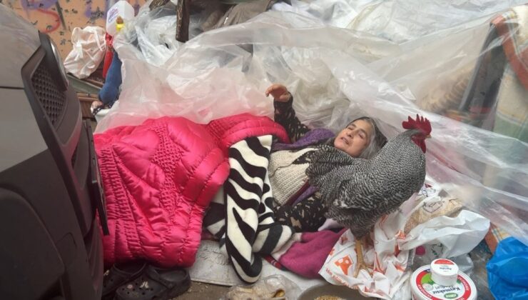 İstanbul’da eşyalarını icra memurlarından kaçırmaya çalışan Horozlu teyze çöp evden tahiye edildi