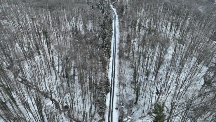 İstanbul’da kar: Belgrad Ormanı havadan görüntülendi
