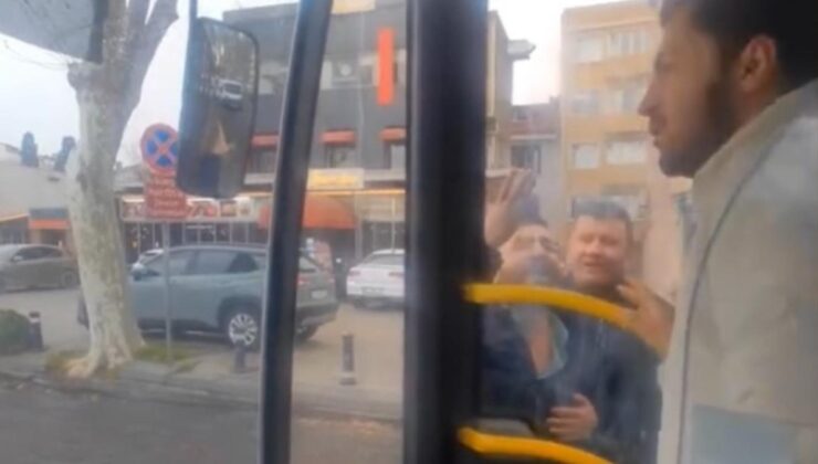 İstanbul’da otobüsün önüne kıran taksiciye yolcudan uyarı: Polisim, seni alırım