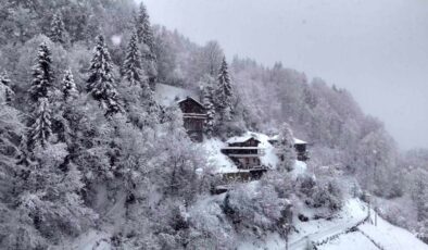 Karadeniz’den nefes kesen kar manzaraları