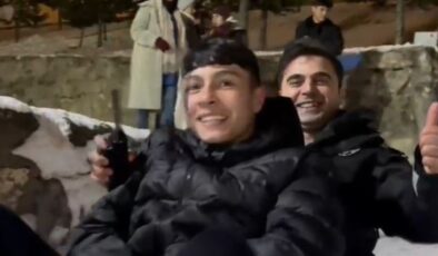 Kayseri’de polis ve çocukların eğlenceli anları