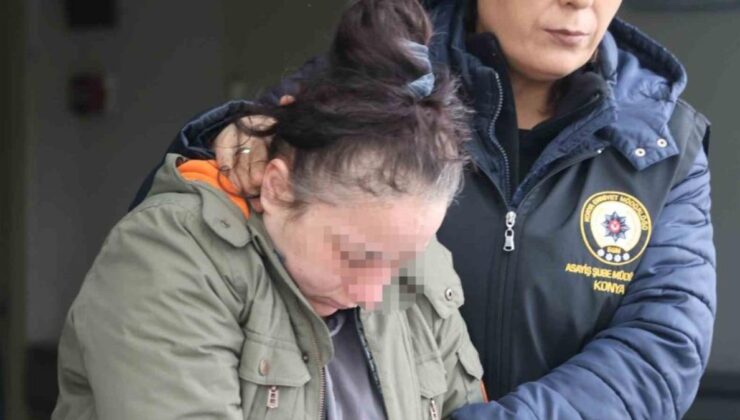 Konya’da intihar süsü vermeye çalışan cinayet zanlısı kadın tutuklandı