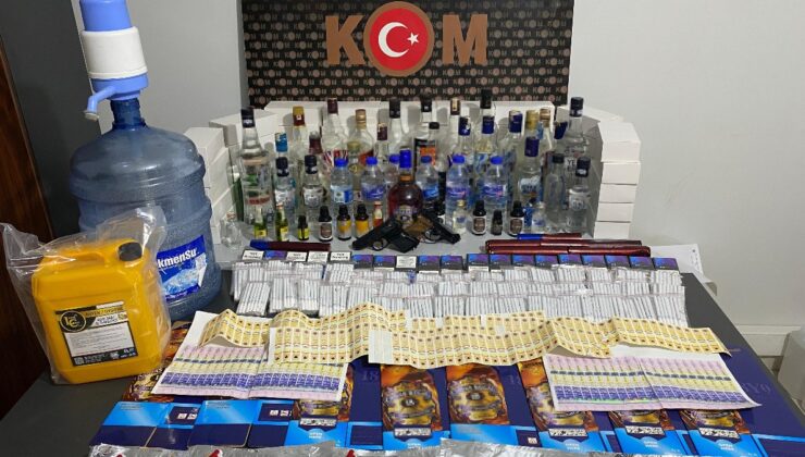 Kütahya’da sahte alkol ve sigara operasyonu