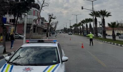 Manisa’da hem havadan hem de karadan trafik denetimi