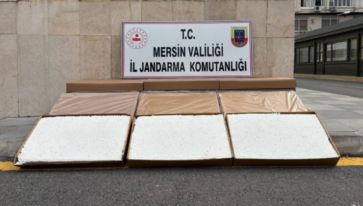 Mersin’de 84 bin adet makaron ele geçirildi