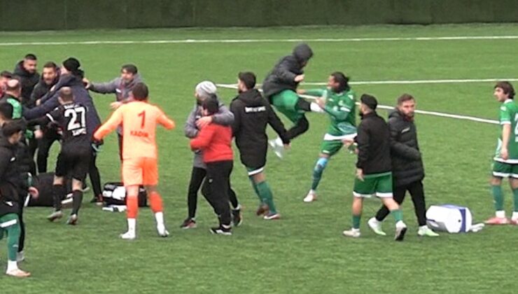 Rize’de BAL maçında hakem kararı kavga çıkardı