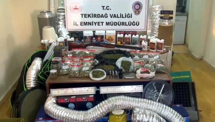 Tekirdağ’da uyuşturucu imal eden villaya operasyon