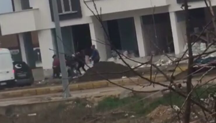 Tokat’ta işçilerin kavgası kamerada