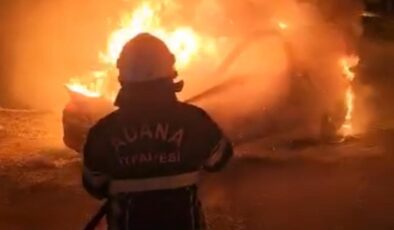 Adana’da annesinin otomobilini kundakladı