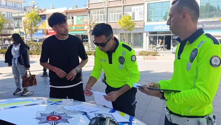 Antalya’da polise yakalanan motorlu bisiklet sürücüsünden ilginç savunma