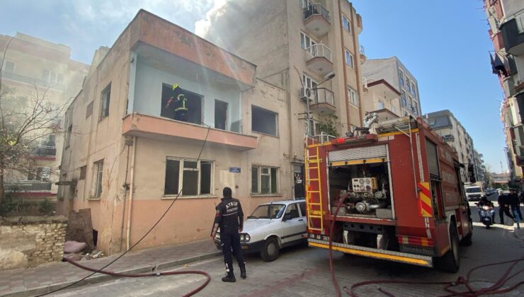 Aydın’da metruk binada korkutan yangın