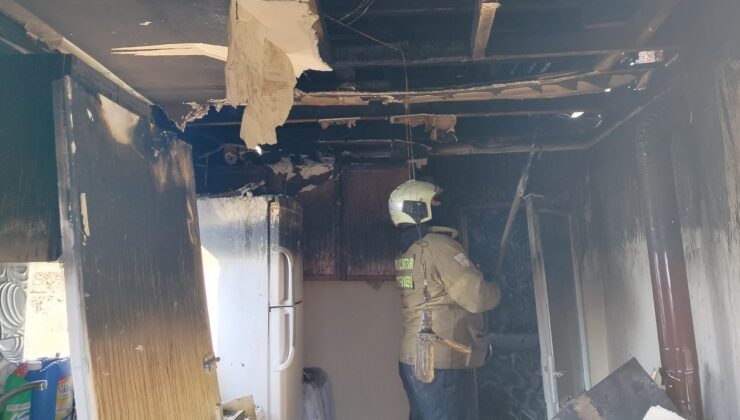 Balıkesir’de korkutan ev yangını