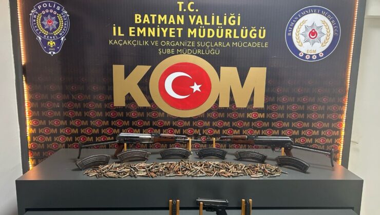 Batman’da silah kaçakçılığı operasyonu: Yatak dolabından cephanelik çıktı