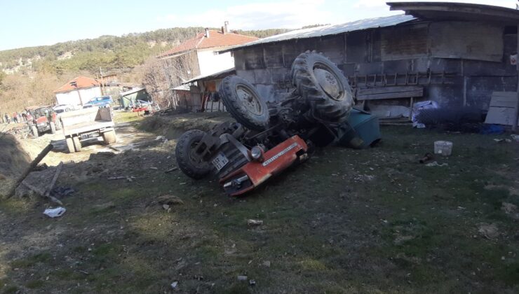 Bolu’da traktör devrildi: Sürücüsü yaralandı