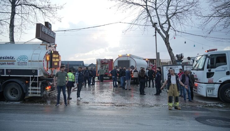 Bursa’da, ahşap dekorasyon imalathanesinde yangın paniği