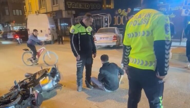 Bursa’da ehliyetsiz sürücü polisten kaçarken hastanelik oldu