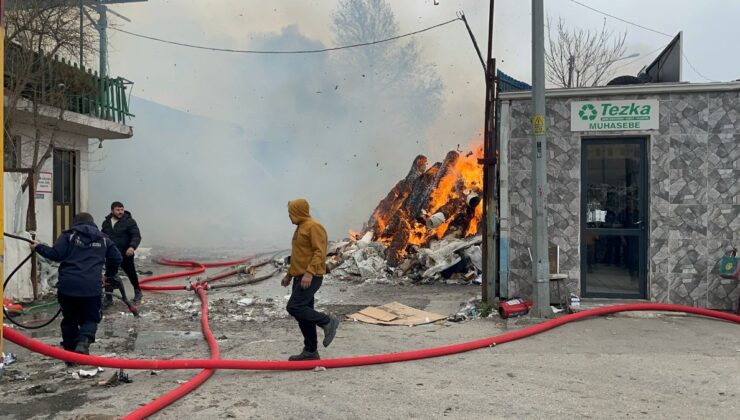 Bursa’da geri dönüşüm tesisinde yangın