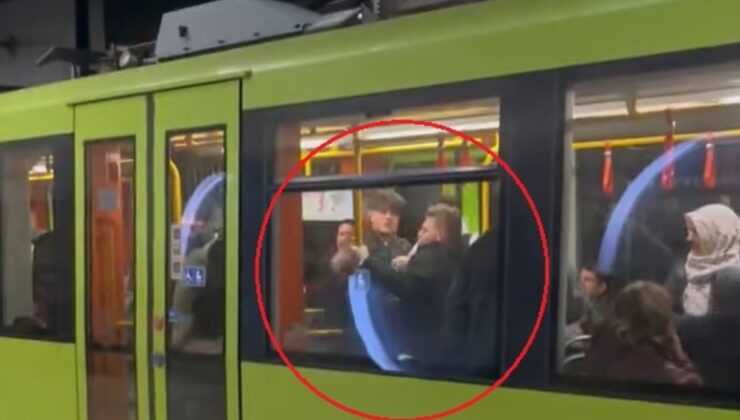 Bursa’da metroda yolcuya hareket