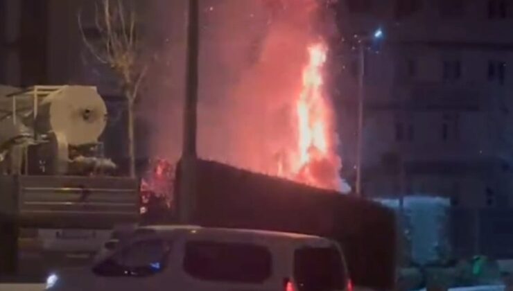 Çorum’da parka atılan torpil yangına neden oldu