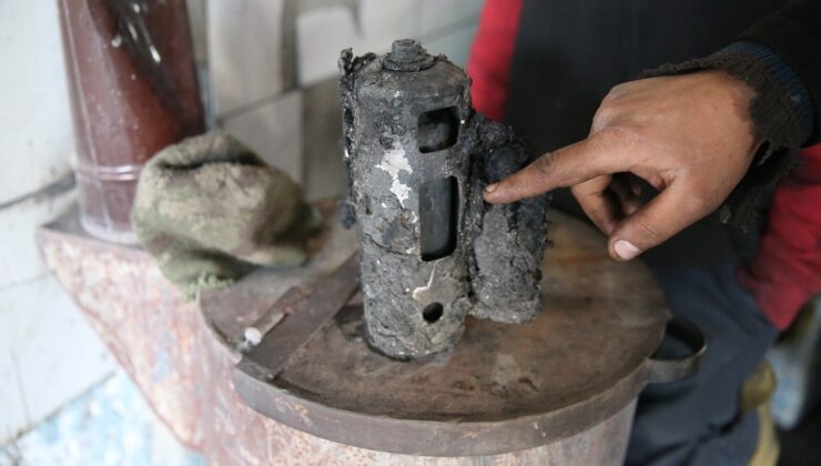 Diyarbakır’da sobaya atılan hava yastığı bomba gibi patladı