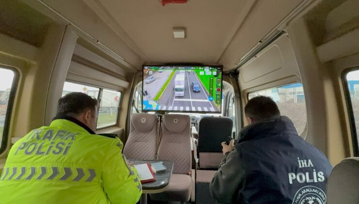 Düzce’de trafik kurallarına uymayanlara ‘drone’lu denetim yapıldı