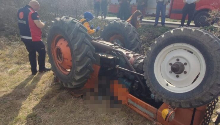 Edirne’de devrilen traktörün altında can verdi