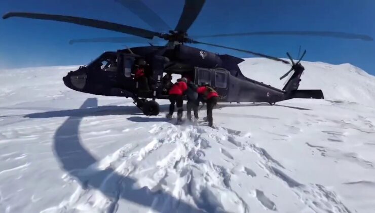 Erzurum’da mahsur kalan vatandaş için askeri helikopter havalandı
