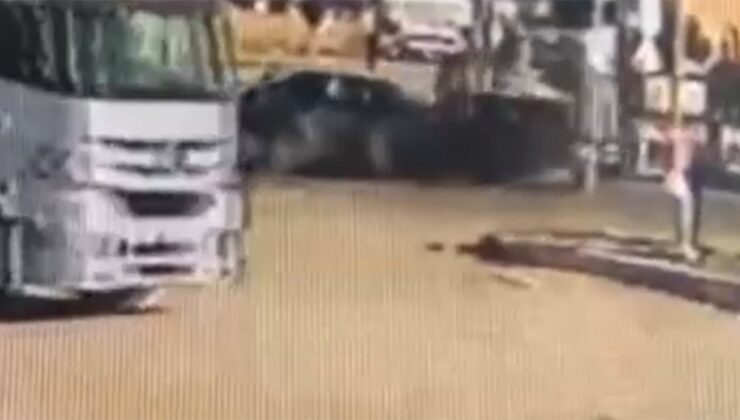 Gaziantep’te 5 kişinin yaralandığı kaza kameraya yansıdı