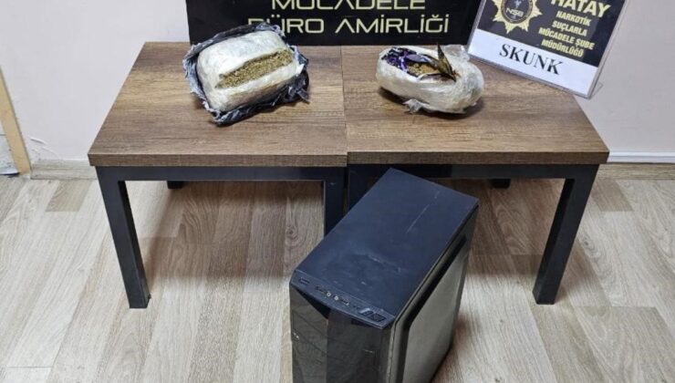 Hatay’da kargo ile gelen bilgisayar kasasından uyuşturucu çıktı